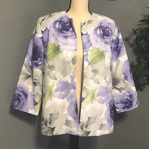 ALFRED DUNNER | UNIQUE PURLE WHITE FLORAL | BLAZER